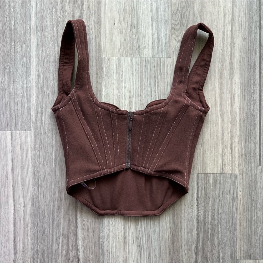 House of CB Brown Corset Top - Picture 2 of 3